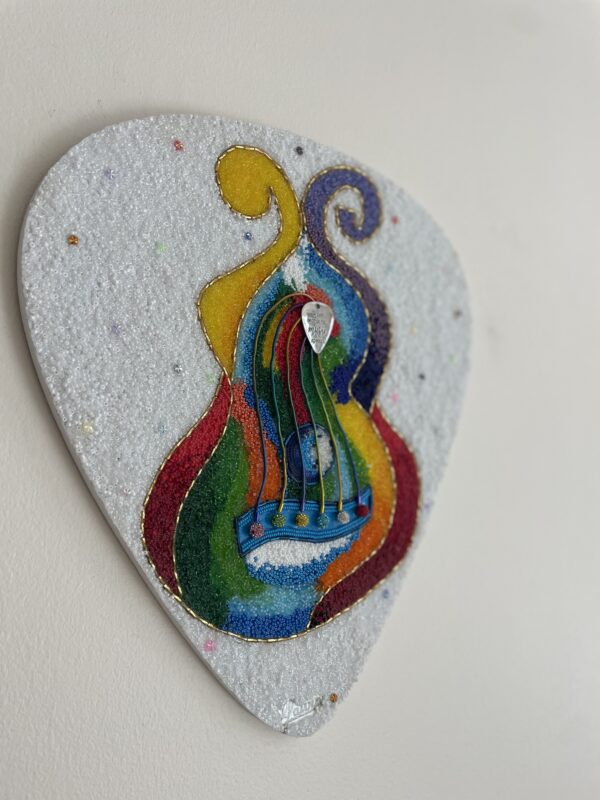 The Sound of Colors - Pick - (L) - Glass Bead Mosaic - Maria Laura Art