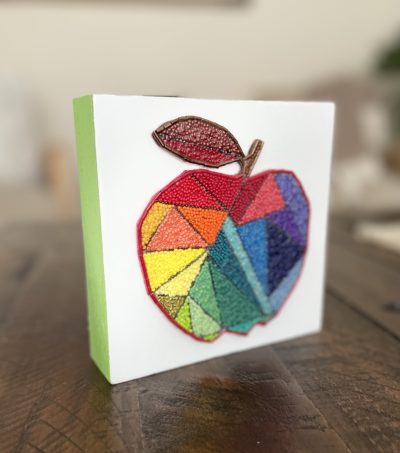 Multicolored Apple - Maria Laura Art - Bead Mosaic