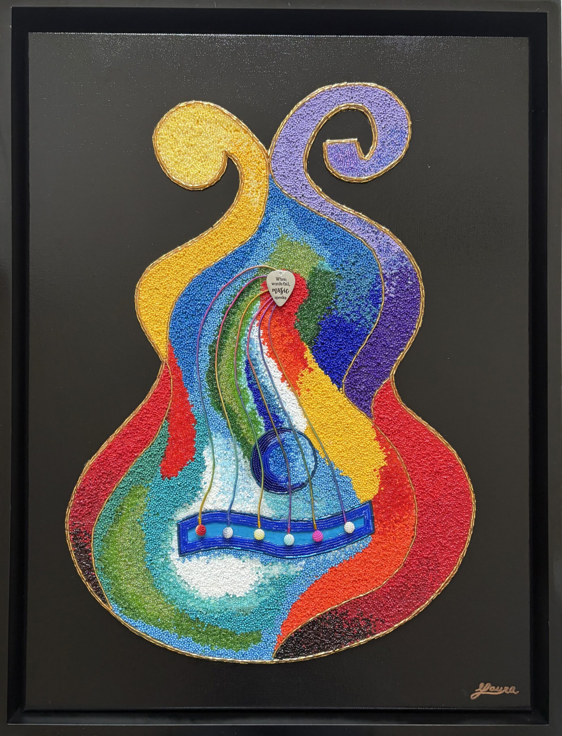 The Sound of Colors - Maria Laura Art - Contemporary Bead Mosaic
