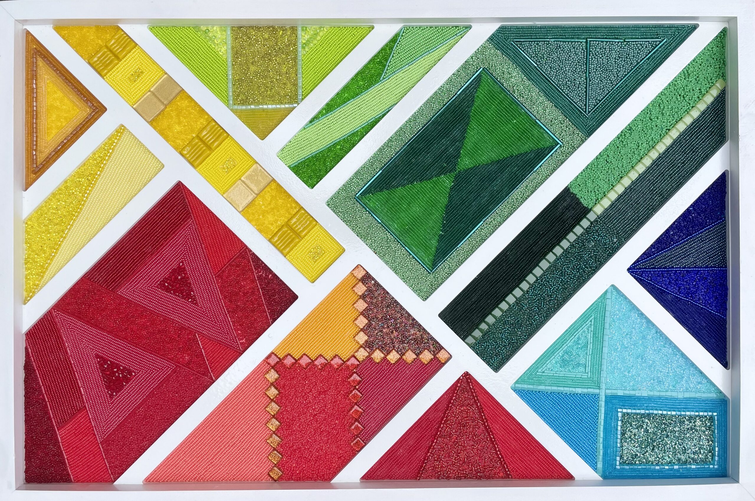 Spectrum - Contemporary Bead Mosaic - Maria Laura Art