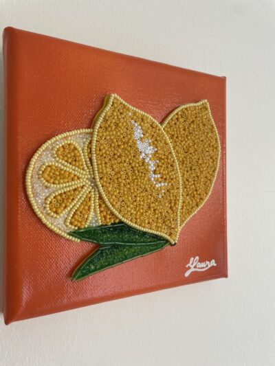 Lemons - Bead Mosaic - Maria Laura Art