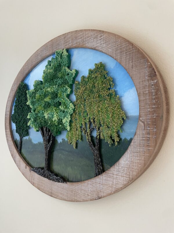 Grove of Trees - Maria Laura Art - Bead Mosaic