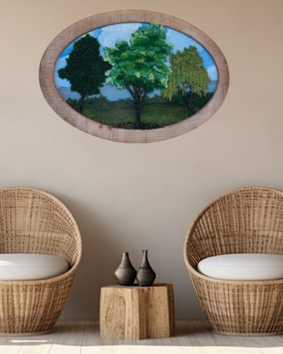 Grove of Trees - Maria Laura Art - Bead Mosaics