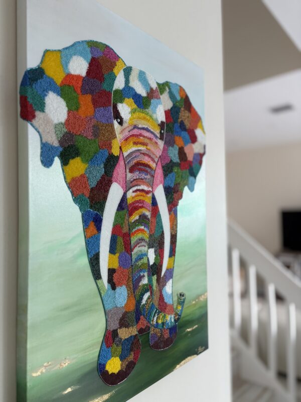 Stampede - Bead Mosaic - Maria Laura Art