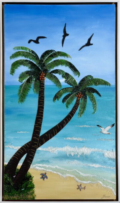 Palmscape - Bead Mosaic - Maria Laura Art
