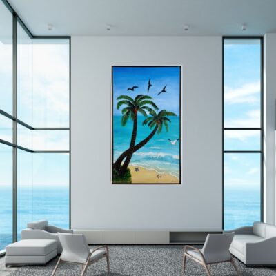 Palmscape - Bead Mosaic - Maria Laura Art