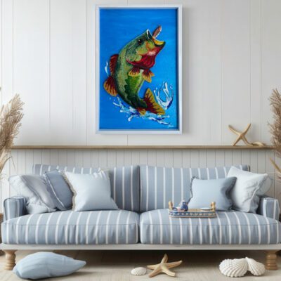Airborne Striker - Bead Mosaic - Maria Laura Art