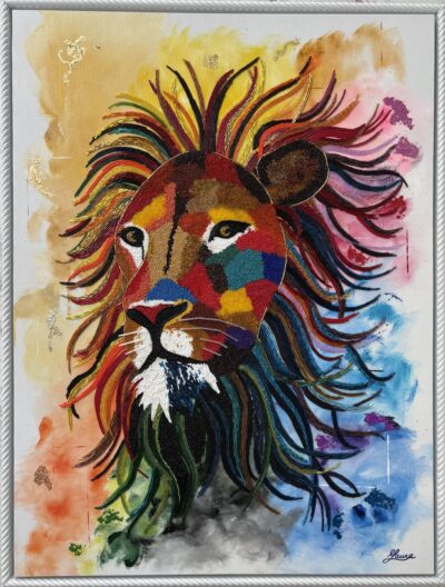 Silent King - Bead Mosaic - Maria Laura Art