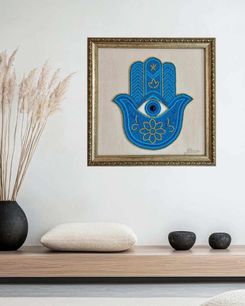 Hamsa - Bead Mosaic - Maria Laura Art
