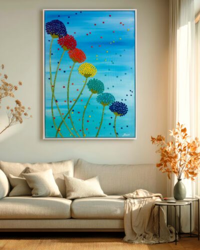 Joy in Bloom - Bead Mosaic - Maria Laura Art