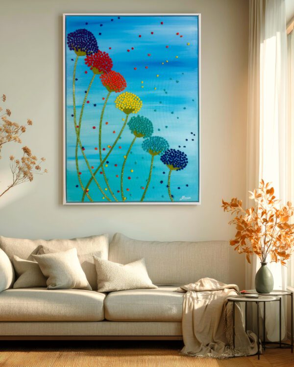 Joy in Bloom - Bead Mosaic - Maria Laura Art