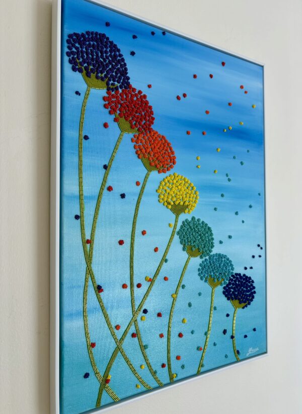 Joy in Bloom - Bead Mosaic - Maria Laura Art