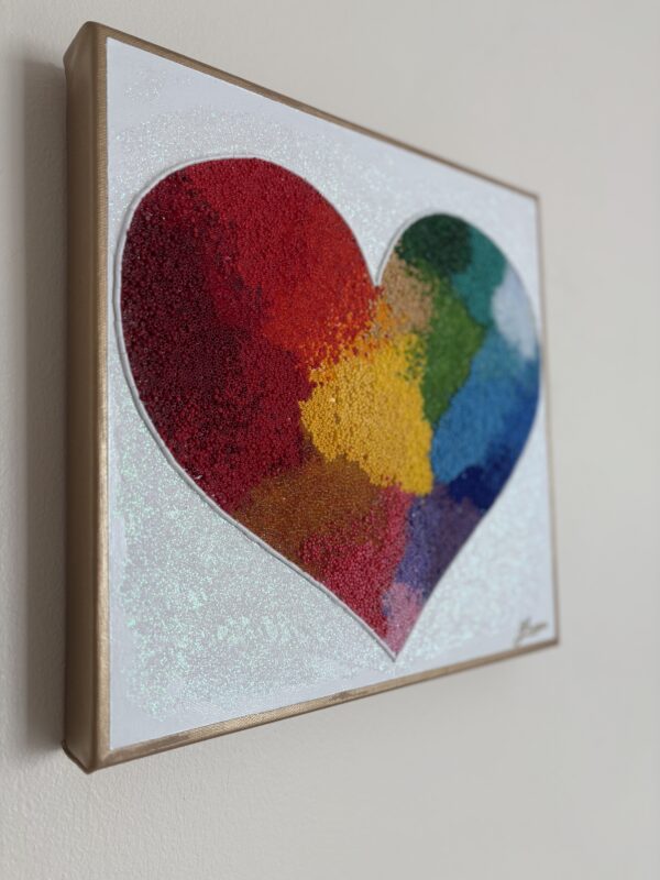 One Love - Bead Mosaic - Maria Laura Art