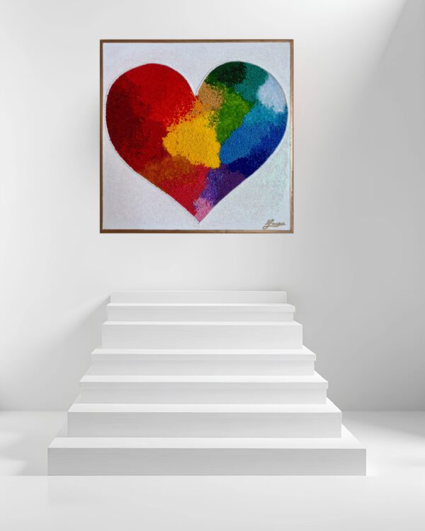 One Love - Bead Mosaic - Maria Laura Art