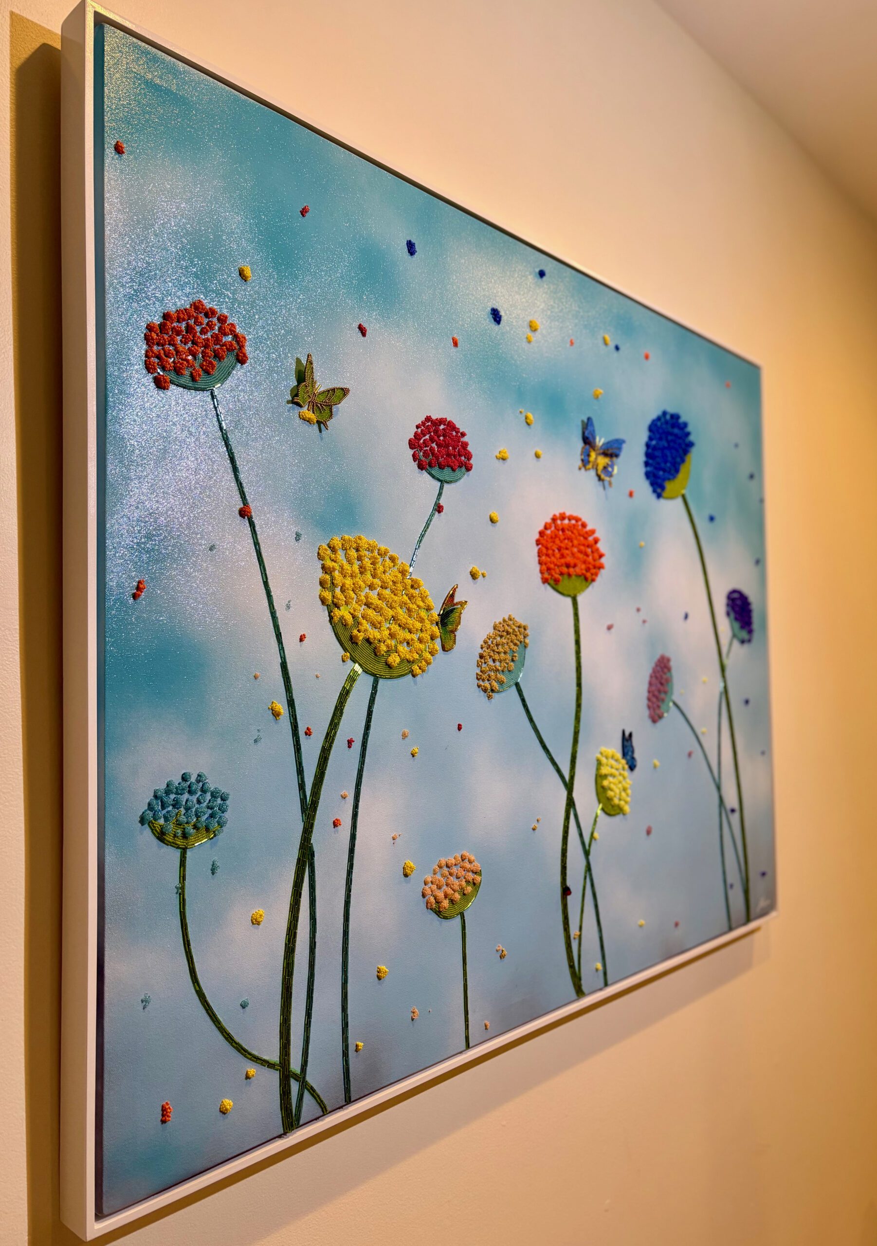 Eleven Wishes - Contemporary Bead Mosaic - Maria Laura Art