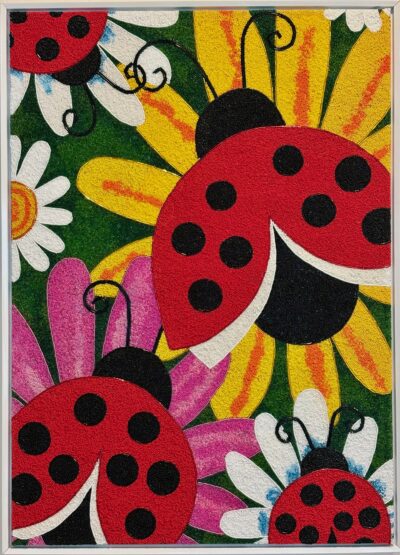 Guardians of the Garden - Glass Bead Mosaic - Maria Laura Art