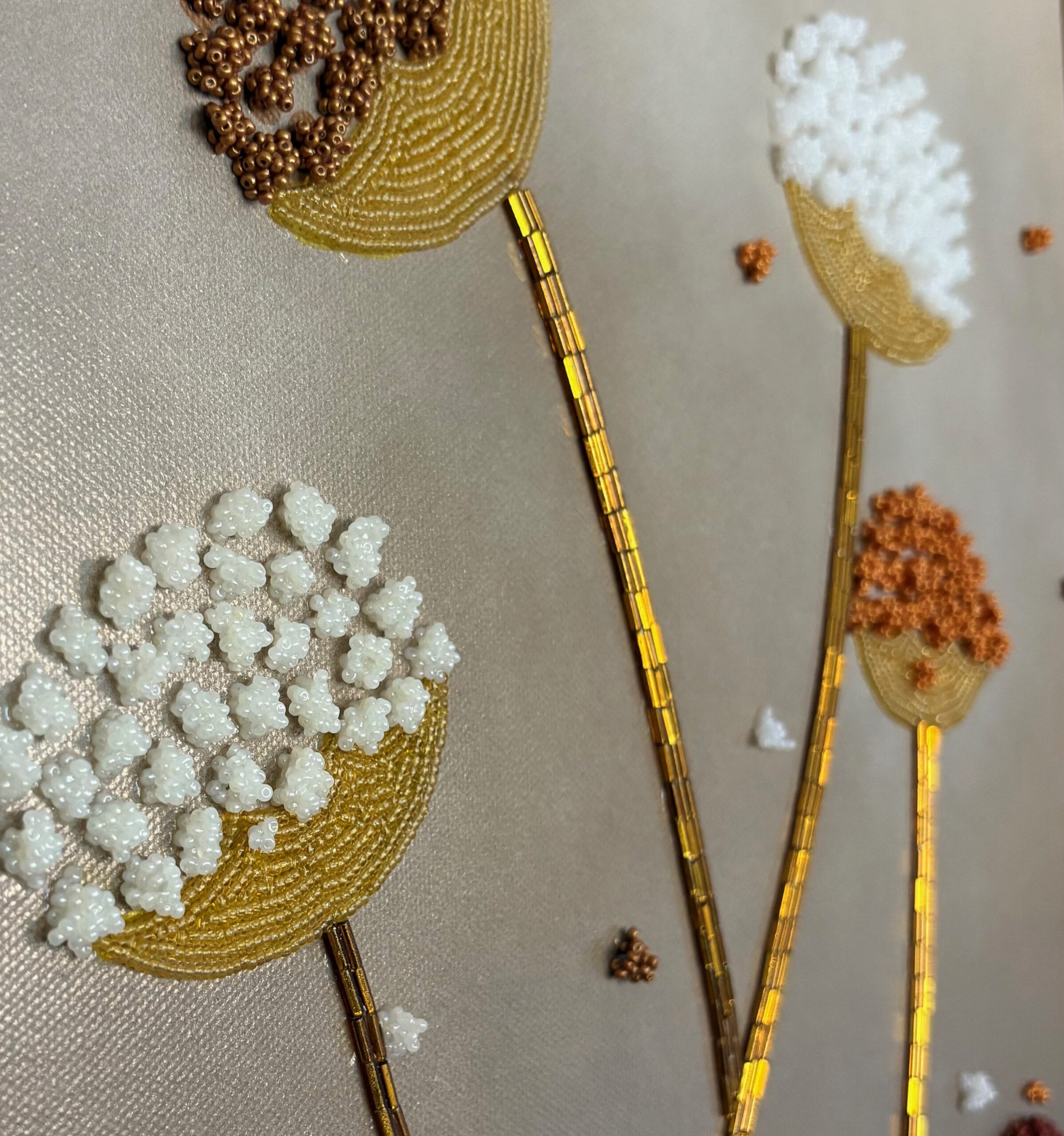 The Beauty of Letting Go - Contemporary Bead Mosaic - Maria Laura Art